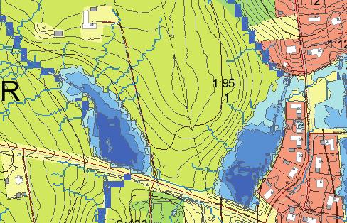 3 mal hagmarksrest har klass 3/relativt höga till måttliga naturvärden (figur 2). Hagmarksområdet hör till fastigheten Åkersberg 1:95 och ägs alltså av kommunen.