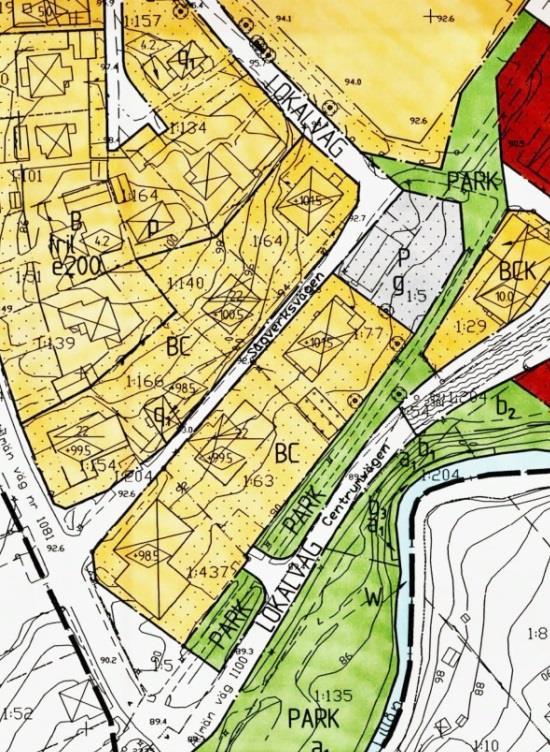 TIDIGAR STÄLLNINGSTAGANDN Riksintressen Färgelanda centrum ligger inom ett område av riksintresse för kulturmiljövården KP 13 i Valbodalen Riksintresseområdet bedöms inte påverkas av planförslaget då