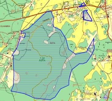 Delområde 6, Åsta 1:14 i tre skiften I Vallentuna kommuns översiktsplan är huvuddelen av området beläget inom ett område som redovisas som en s.k grön kil.