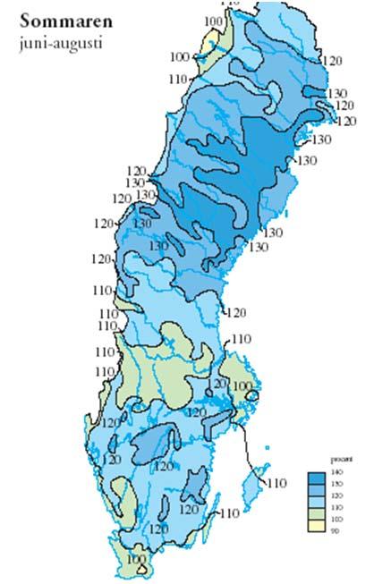 9 SMHI, 2006 Observerad nederbördsförändring Från