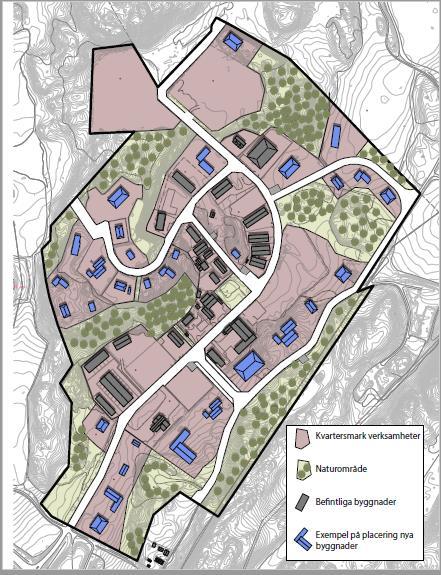 3(8) Kalvö inkl Teknikervägen och nya verksamhetsområden Beskrivning: Utbyggnad av befintligt industriområde och försäljning av industrimark.