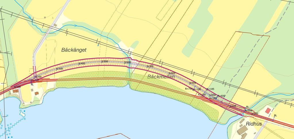 Avgränsningar: Vägplanen omfattar riskobjektet Gammelgården, ca 1 km av väg 721 på delen