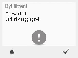 Påminnelseperiod Anger påminnelseperioden i månader för filterbyte.