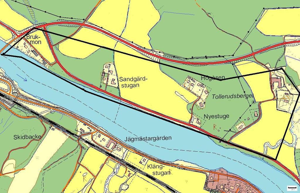 Vissa av fastigheterna som ligger på berg har möjlighet att dra avloppet nedanför berget och göra en markbädd med fosforfälla/reningsverk med avledning mot befintligt dike utan att riskera att