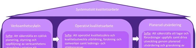 utvärdering. Kategoriseringen baseras på processens eller aktivitetens huvudsakliga syfte inom det systematiska kvalitetsarbetet.