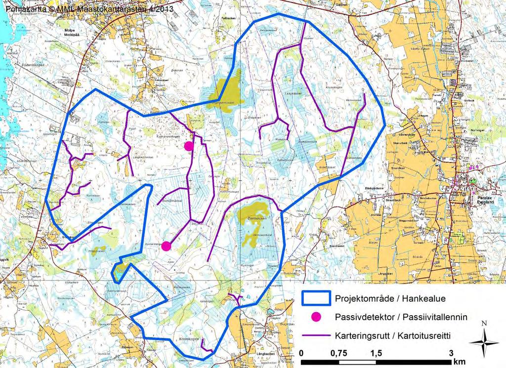 FCG DESIGN OCH PLANERING AB MILJÖKONSEKVENSBESKRIVNING 108 (263) eftersom deras betydelse för lokala fladdermöss som jakt- och fortplantningsområden är marginell.