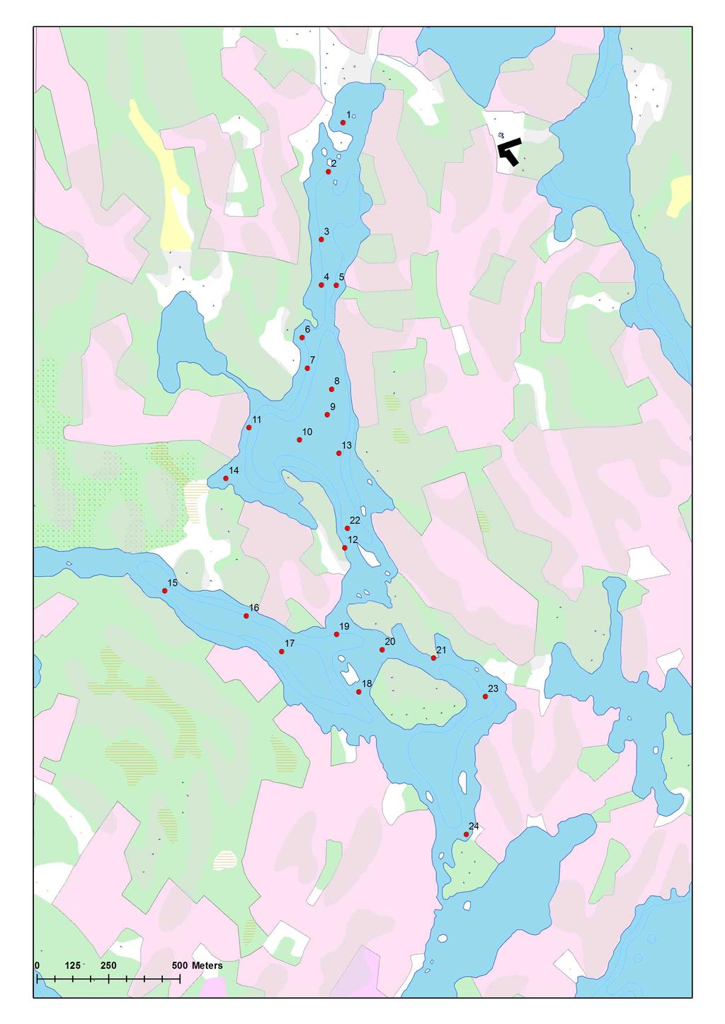 nät XKOOR YKOOR djup 1 djup 2 1 6583823 1665383 1,5 1,4 2 6583652 1665332 2,5 3,1 3 6583414 166537 4,1 4,8 4 6583255 166537 2,5 2,5 5 6583254 1665359 4 4,6 6 658371 166524 3,6 5,8 7 6582964 1665258