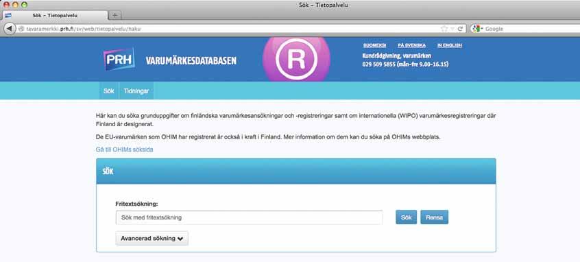 För registrering av mönster skapades en elektronisk