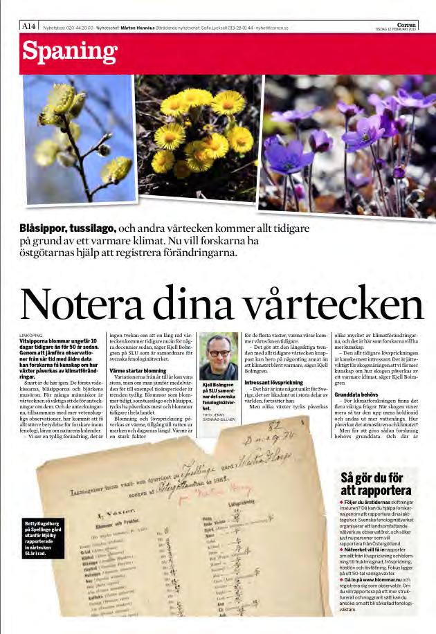 Publikt Frivilligas deltagande är en viktig del av denna miljöövervakning 10% av