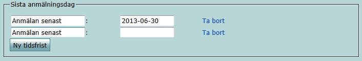 1. Välj fliken Evenemang och sök fram evenemanget. 2. Klicka på Tävlingar i raden för evenemanget. 3. Klicka på Anmälningar i raden för tävlingen. 4.