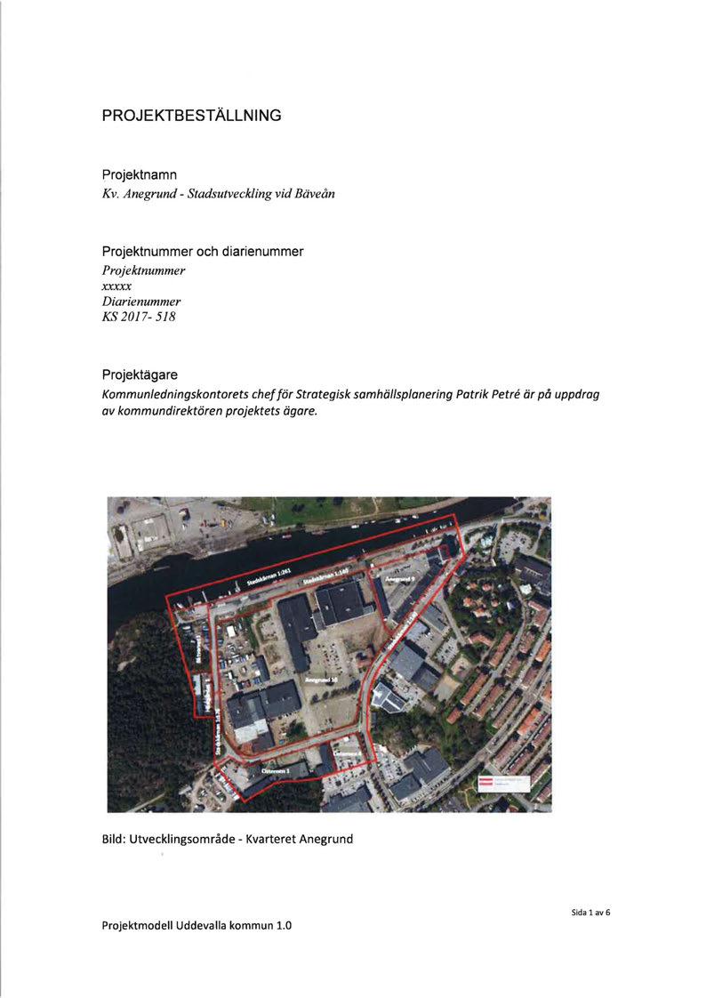 PROJEKTBESTÄLLNING Projektnamn K v.