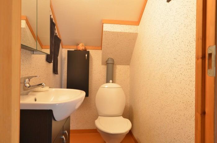 WC öv Wc med toalett och handfat.