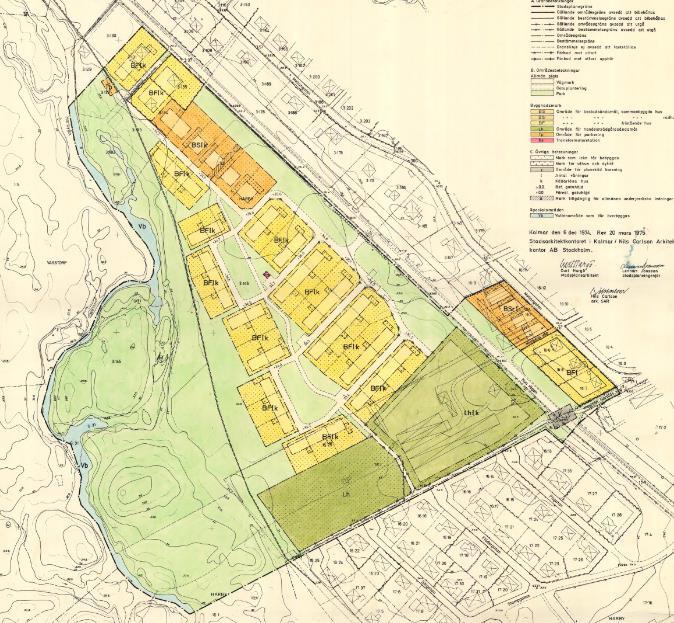 Nuvarande detaljplan är stadsplan Trekanten stationssamhälle, Harby 3:145, 16:1, 16:24 m fl, 0880K-1:341, från 1975.