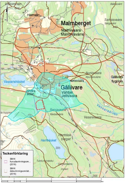 AVRINNINGSOMRÅDE Området ligger inom huvudavrinningsområdet för Kalixälven och delavrinningsområde icke namngivet, se Figur 2.