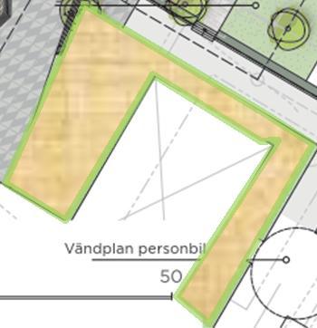 Ett förslag är att fördröja de två taken i områdets mellersta del (byggnad C och D, figur 3) med en total yta på 570 m 2.