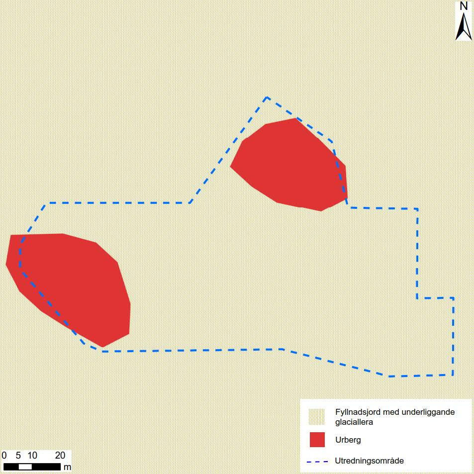 Figur 3. Jordartskarta för område kring fastigheten Kvarnhagsskolan 2, SGU WMS karttjänst 1.