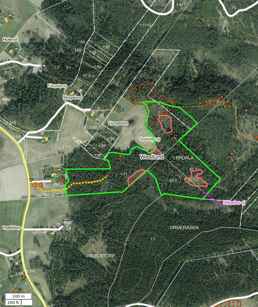 Traktdirektiv 2017-12-15 15:21 Westlund Hushållningssällskapet Väst Detaljkarta Skala: ~1:5000