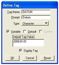 Chaos desktop manual Tag Name: Ska vara identiskt med motsvarande Chaos desktop attribut. Prompt: En lämplig prompt underlättar vid manuell editering. Type: Ska vara Character!