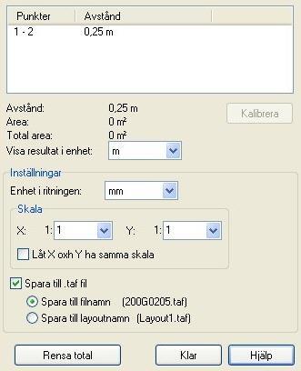 Chaos desktop manual Viewer - Mäta areor och längder 1. Starta mätning med från menyn i viewern. 2. Peka ut punkter i bilden genom att klicka (vänsterklick).