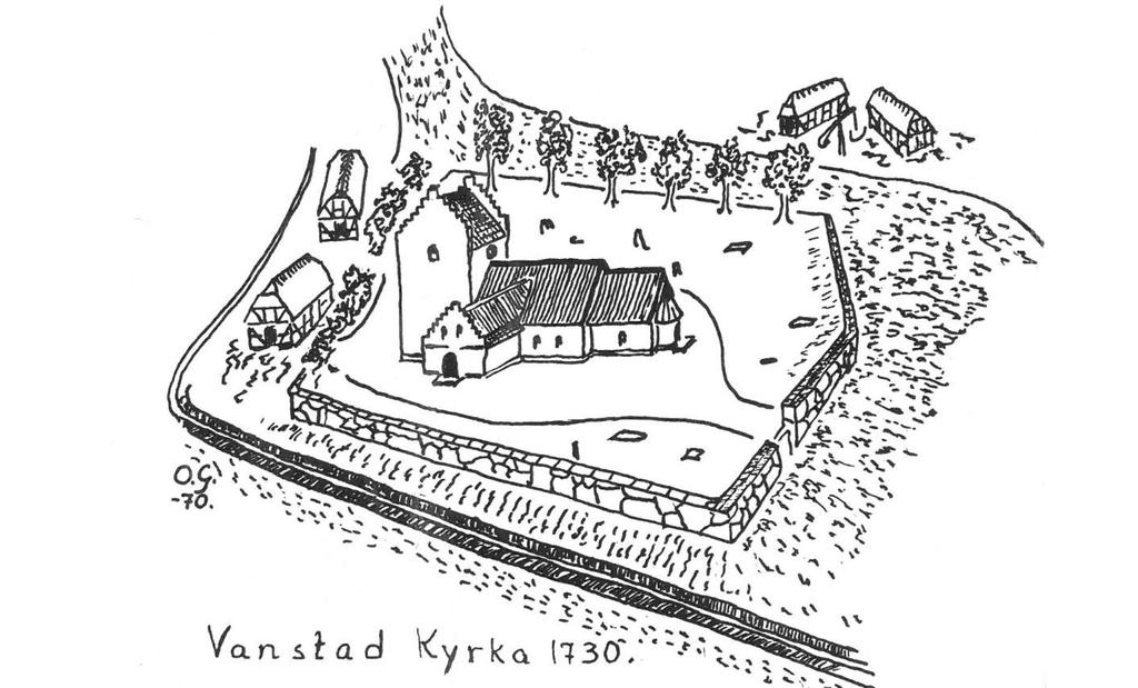 Källor I äldre kartmaterial över Vanstad by kan kyrkogårdens utbredning och förhållande till omgivningarna följas. Detta finns tillgängligt via Lantmäteriets söktjänst Historiska kartor.