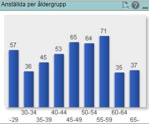 har ökat mest. Anställda per åldersgrupp per december 2015 Anställda per åldersgrupp per december 2016 Källa: Qlickview Nedan följer redovisning av samtliga kritiska kvalitetsfaktorer och indikatorer.