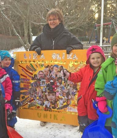 2:a priset i förskolegruppklassen vanns av Gamla Uppsala Montessori förskola. Deras pris hade hjärtan, världskarta och teckningar av barn som leker.