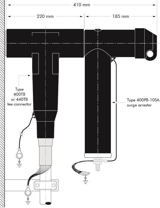 Ventilavledare 28,8 kv Artikelnummer Uc Ur In L1 mm L2 mm Benämning 77770 28,8 kv 36 kv 10 ka 350 390 400PB-10SA-36N