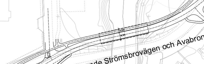 Norr om broläget finns bostadsområdet Stigsgård och söderut finns en trafikplats där Strömsbrovägen går över och ansluter till