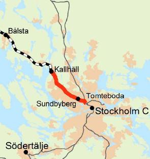 Kapaciteten på den del av Mälarbanan som ligger närmast Stockholm är idag fullt utnyttjad.