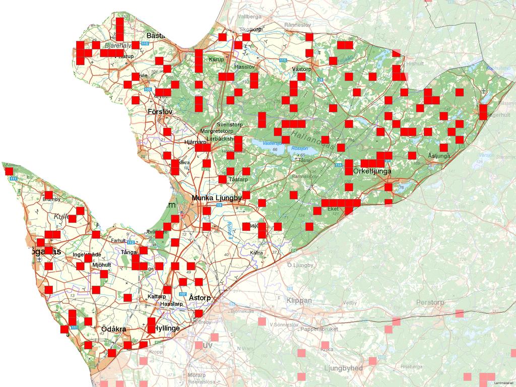 Via detta stickprov görs en statistisk skattning av bland annat hur många ungträd som finns i hela området och hur stor andel av dessa som har skador