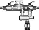 Pejlrörsavgasare 7 Backventil 8 Pump 9 Avluftning (pump; dold) 10 Säkerhetsventil PF Ö reflex fillset (tillbehör) Påfyllningsvatten Cirkulationsvatten, överströmningsledning PCirkulationsvatten,