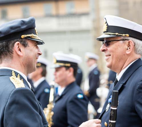 En trumslagare bistod dock truppen under paraden från Armémuseum till Kungliga slottet. Musikkåren anslöt på slottet medan trumslagaren fick vila.