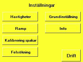11. Inställningar 11.1. Inställningar Meny/Inställningar. Från driftläge och val av knapp Meny kommer du först till denna meny Inställningar.