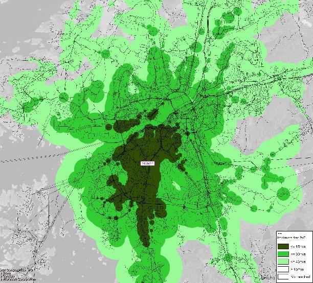 I gengäld erbjuder UA2035 en bättre täckning av Hisingen inom 30-45min restid tack vare Citybussatsningarna.