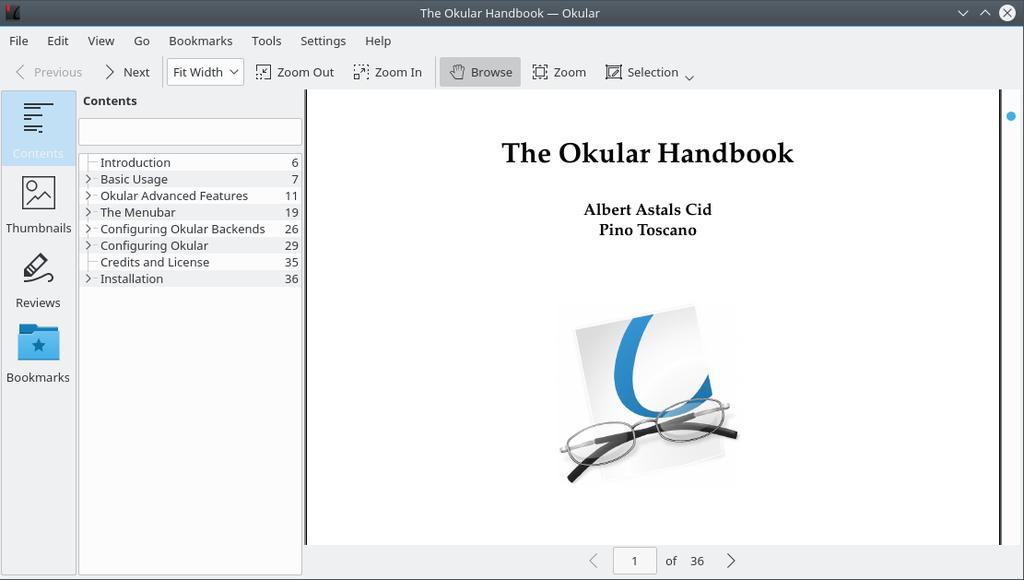 Kapitel 1 Inledning Okular är en generell dokumentvisare för KDE baserad på koden från programmet KPDF.