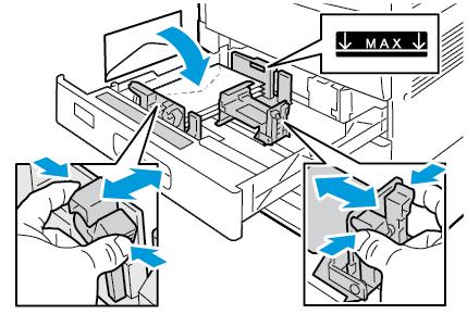 Papper och material Fyll på kuvert med framsidan ned och fliken stängd och vänd åt vänster.