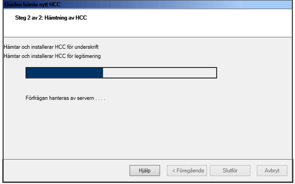 11. Kontaktar Systemserver och installerar vänta tills det är klart.