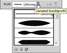 Om du skapar en linje och vill göra om den till en pil gör du det via nedre delen av linjepanelen.