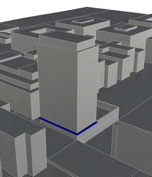 BILAGA C: VINDSKYDDSÖVERHÄNG PÅ HÖGHUS En jämförande studie har genomförts för att undersöka effektiviteten av ett skydd som skulle monteras horisontellt ut från byggnaden (överhäng) lokaliserad på