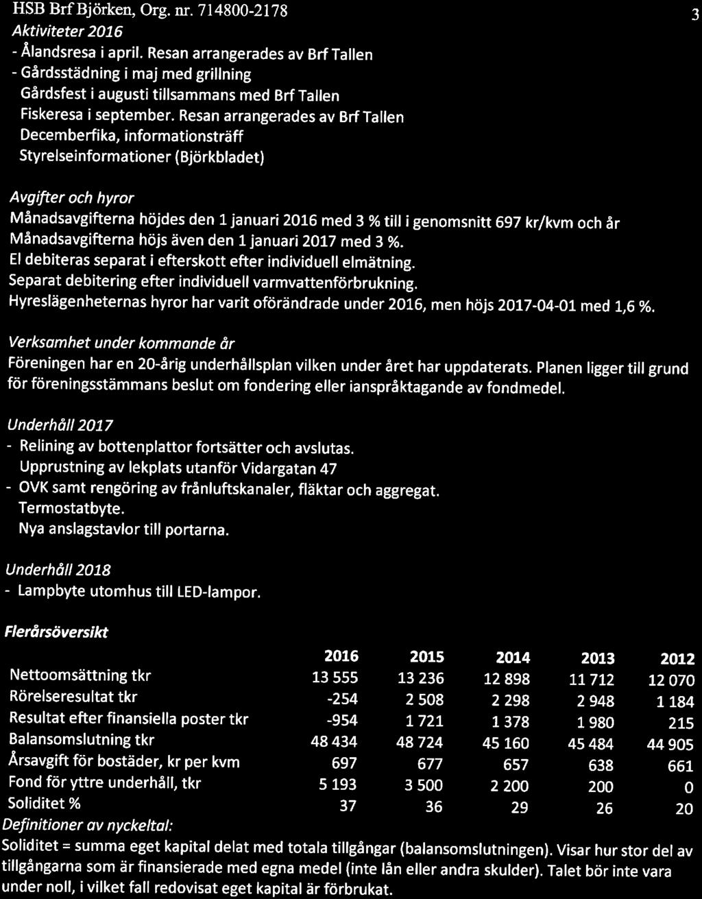 HSB BrfBjörken, Org. nr. 714800-2178 : Aktiviteter 2016 - Ålandsresa i april.