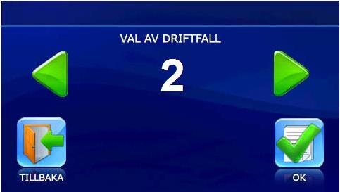 1. Slå av och på aggregatet. Aggregatet slås på/av med: - Aggregatet är avstängt. - Aggregatet är i drift. 2. Val av driftfall. Tryck på Luftflödesknappen för att välja önskad fläkthastighet.