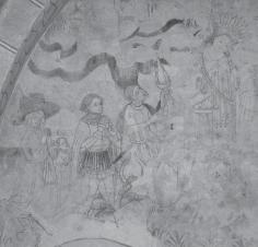 Sparre av Ellinge och Västra Sallerups kyrka beskrivning av kyrkans senmedeltida vapenmålningar och en nytolkning Sannolikt är Niels Svendsen (Sparre av Ellinge) centralfiguren i kyrkans målningar
