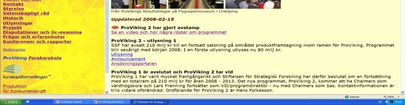 andra aktiviteter presenteras och