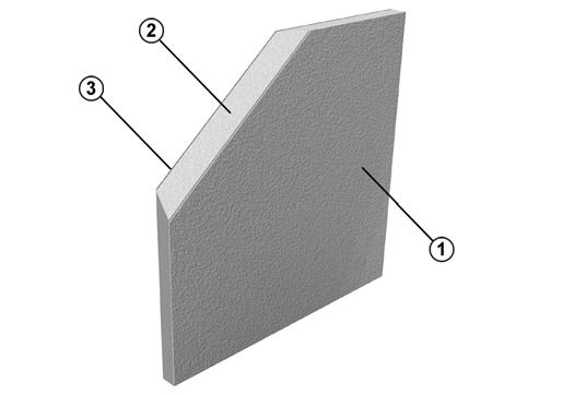 1.2.6 Fyllnadsmaterial Ramkonstruktionen gör att fyllnadsmaterial kan användas i alla portblad. Andra material än de som beskrivs nedan finns tillgängliga på begäran. 1.2.6.3 FA2 Släta 1 mm anodiserade aluminiumplåtar, utsida och insida.