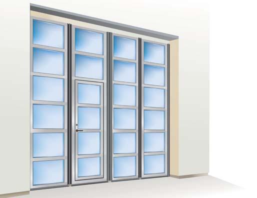 1.2.7 Gångdörr För enkel åtkomst levereras vikport med en gångdörr. Gångdörren kan antingen byggas in i ett portblad eller i en fast sektion.