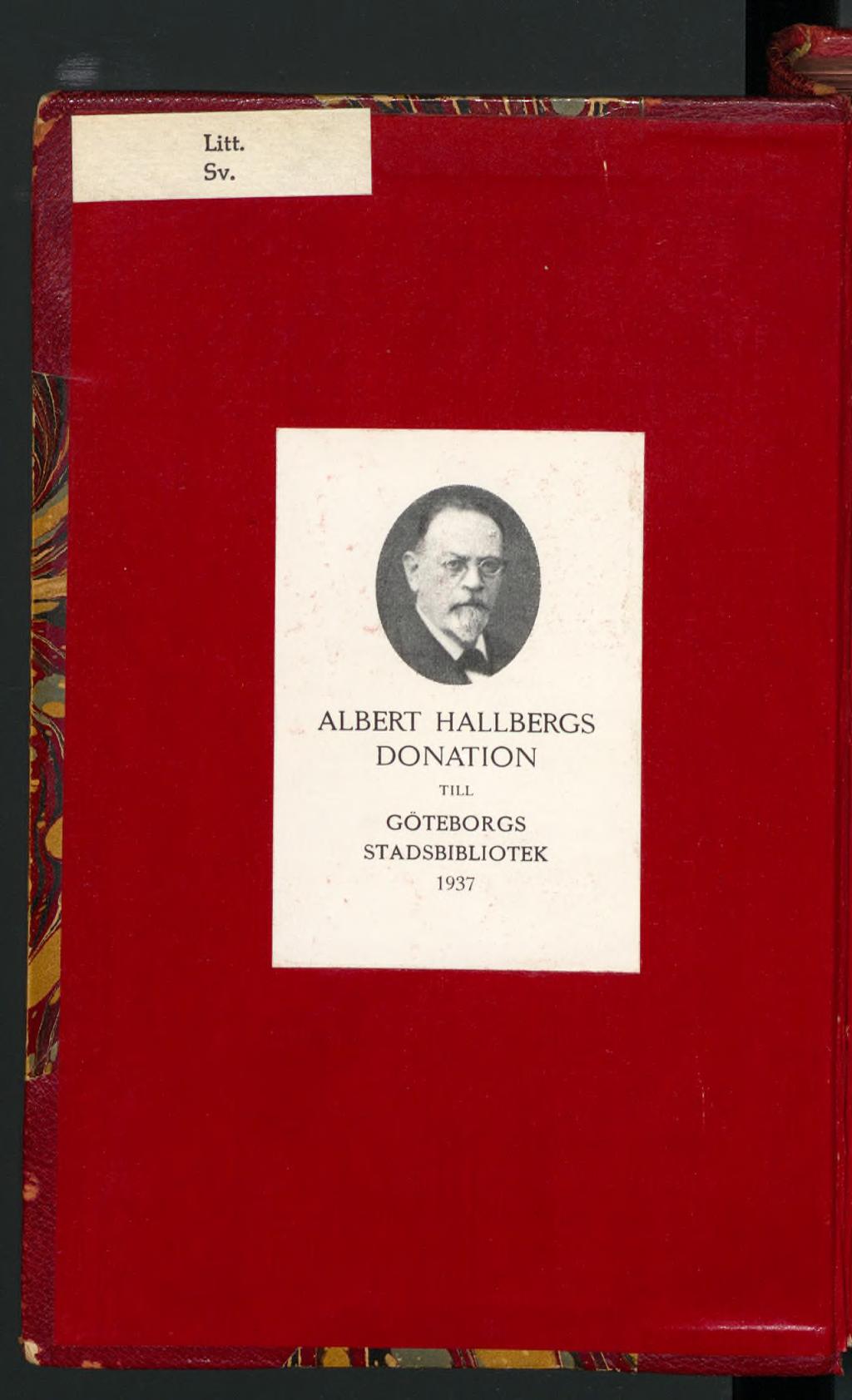 a ir- JT~~" ALBERT HALLBERGS DONATION