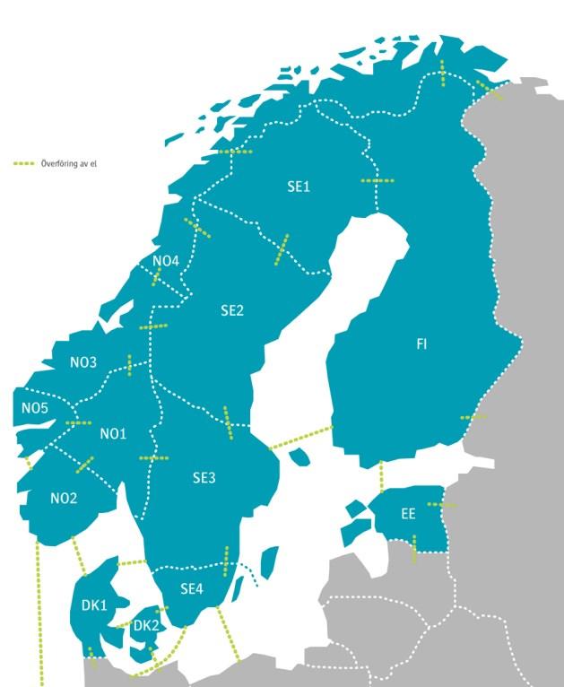 11 (13) Figur 22. Överföringsförbindelser i Norden Tabell 16.