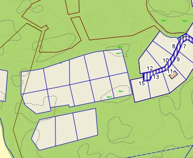 Den nya gatan som ska försörja tomterna i området kan antingen bilda en ny gemensamhetsanläggning eller tas in i Nordanskog GA:5. Nordanskog GA:5 blåstreckat 7.