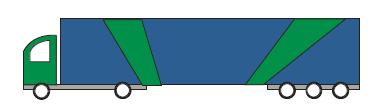 Dessa är representerade med tvillingmontage men kan även ha singelmontage. Exempel på hur axelgruppen på en lastbil kan se ut enligt ovan förklarat i siffror visas i Figur 9. Figur 8.