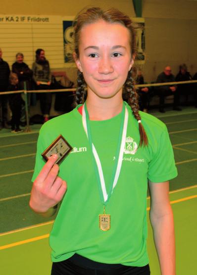 Tredjeplatser blev det för Hanna Hertzberg (60 m), Sigrid Tyrberg (häck), Enya Johannisson (höjd) och Saskia Podsedkowska (längd).